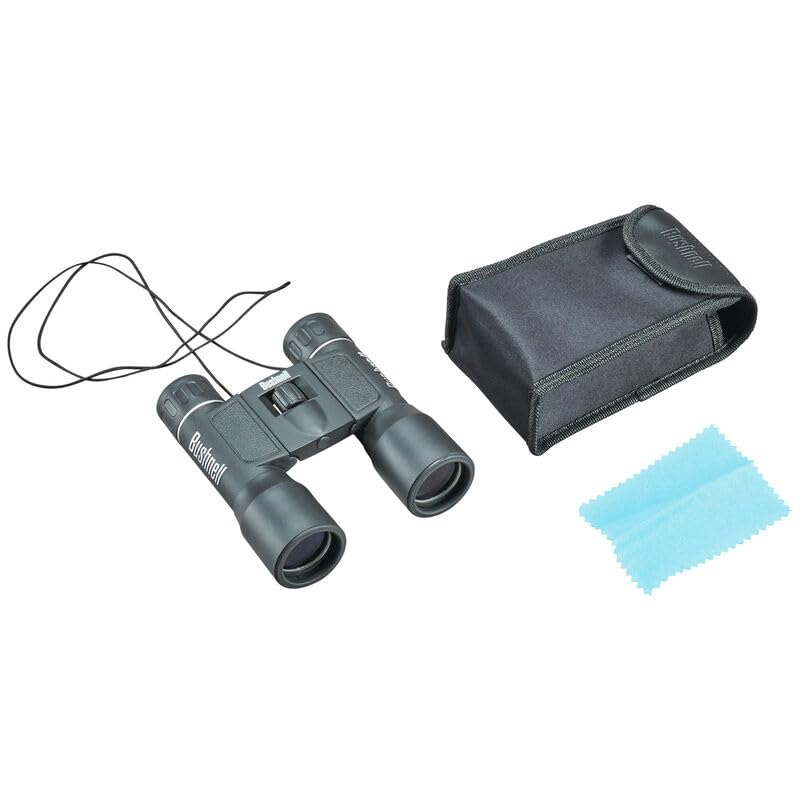 Bushnell | Binoculares Powerview Prisma Roof | 16x32 mm | Binocular Resistentes al Polvo y Salpicaduras | Negro
