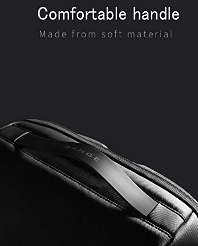 Mochila Bange Gris Impermeable antirrobo 39L con Puerto USB y Tira Reflejante para Portátil y Viajes