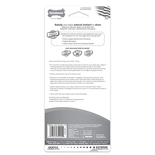 Juguete para Perro Nylabone Blanco Sabor Tocino Large