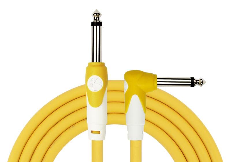 Cable para instrumento Kirlin profesional, 10 metros plug 1/4 escuadra, LGI202 colores (Amarillo)