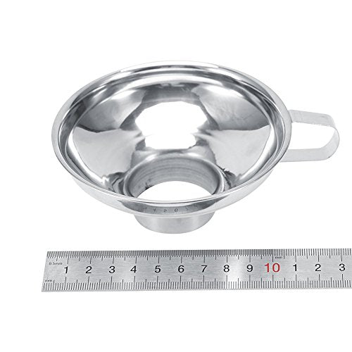 Embudo Filtro de Acero Inoxidable Yosoo Boca Ancha con Asa Tamaño Grande para Cocina y Restaurante