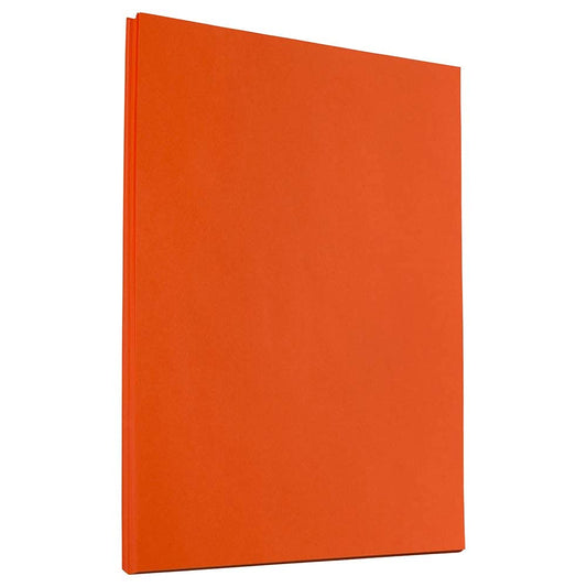 JAM PAPER Papel de color de 25 libras, 90 g/m², 8,5 x 11 pulgadas, reciclado naranja, 50 hojas por paquete