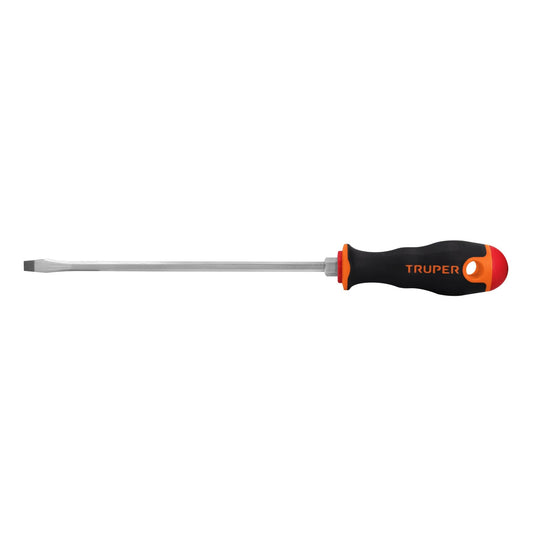 Desarmador Truper Azul Mango Comfort Grip 1/4 x 8 Pulgadas
