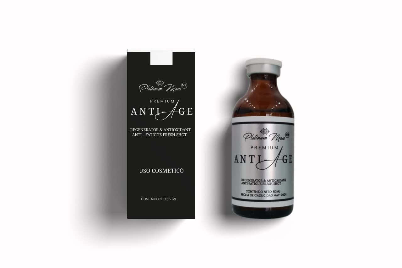 Suero Anti Edad PlatinumMax con Ácido Hialurónico y Vitaminas - 50ml de Poder Antienvejecimiento