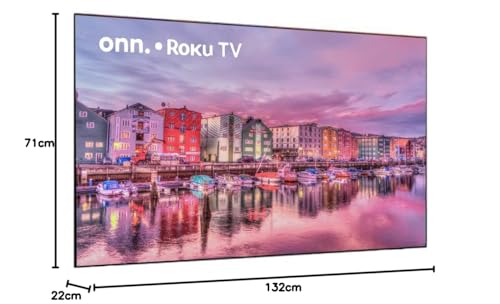 Televisión LED UHD 4K ONN 55 Pulgadas Serie 1 Smart Roku HDR HDMI USB para Funcionar con Alexa y Asistente de Google Reacondicionado