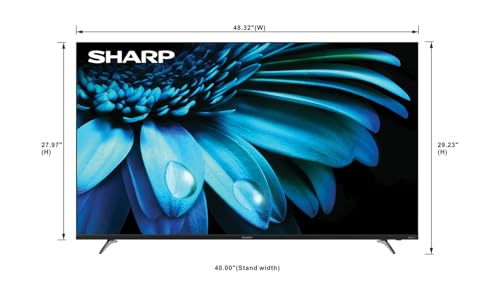 Sharp Aquos Frameless 4K UHD LED Smart TV de 55" - Roku TV | Dolby Audio | WiFi | Soporte HDR10/HLG | 4 entradas HDMI (1 c/eARC) | Compatible con Alexa/Google Home/AirPlay