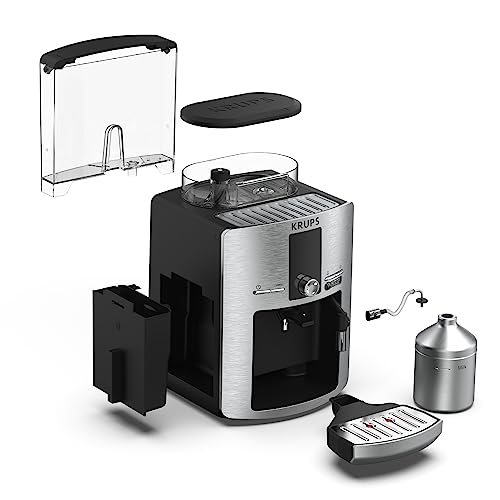 KRUPS Espresseria Súper Automática Quattro Force, diseño compacto, obteniendo el mismo sabor delicioso del café. Capacidad 1.7L, EA82FBMX