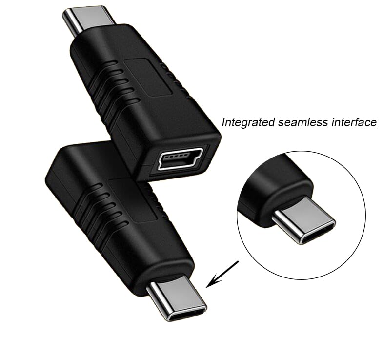 Adaptador USB C a Mini USB MTUERANC Paquete de 2 para Cámaras de Vehículo