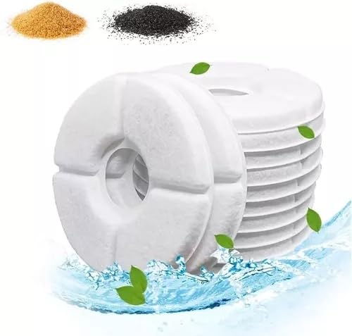 Filtros para Fuentes de Agua, 12 Pack, Sistema de Filtración Triple de Carbón Activado, Repuesto para Mascotas