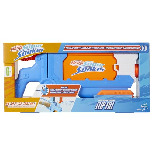 Lanzador de Agua NERF Super Soaker Azul Relleno Rápido para Niños y Niñas
