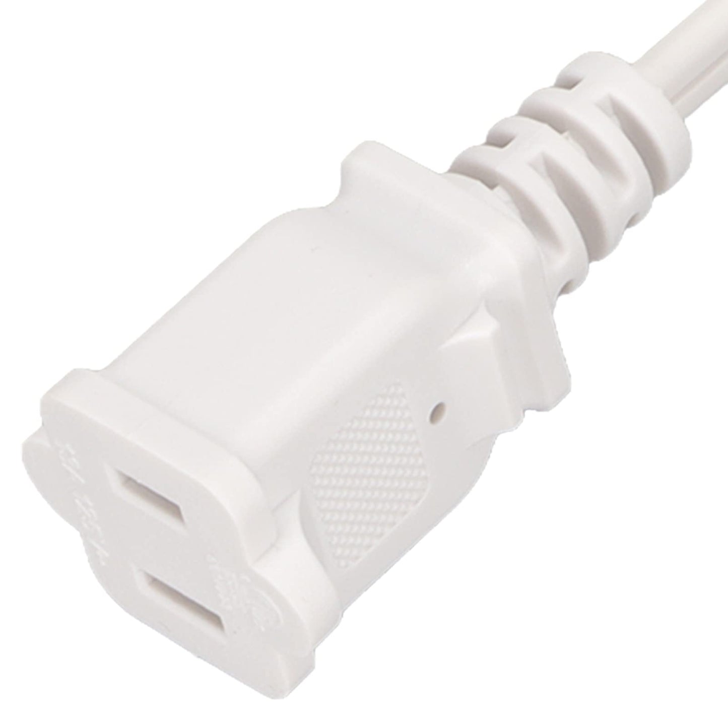 Cable de Extensión Coninterruptor de Encendido y Apagado, Ignífugo, Duradero, Portátil, de 2 Clavijas, Cable de Extensión (Blanco)