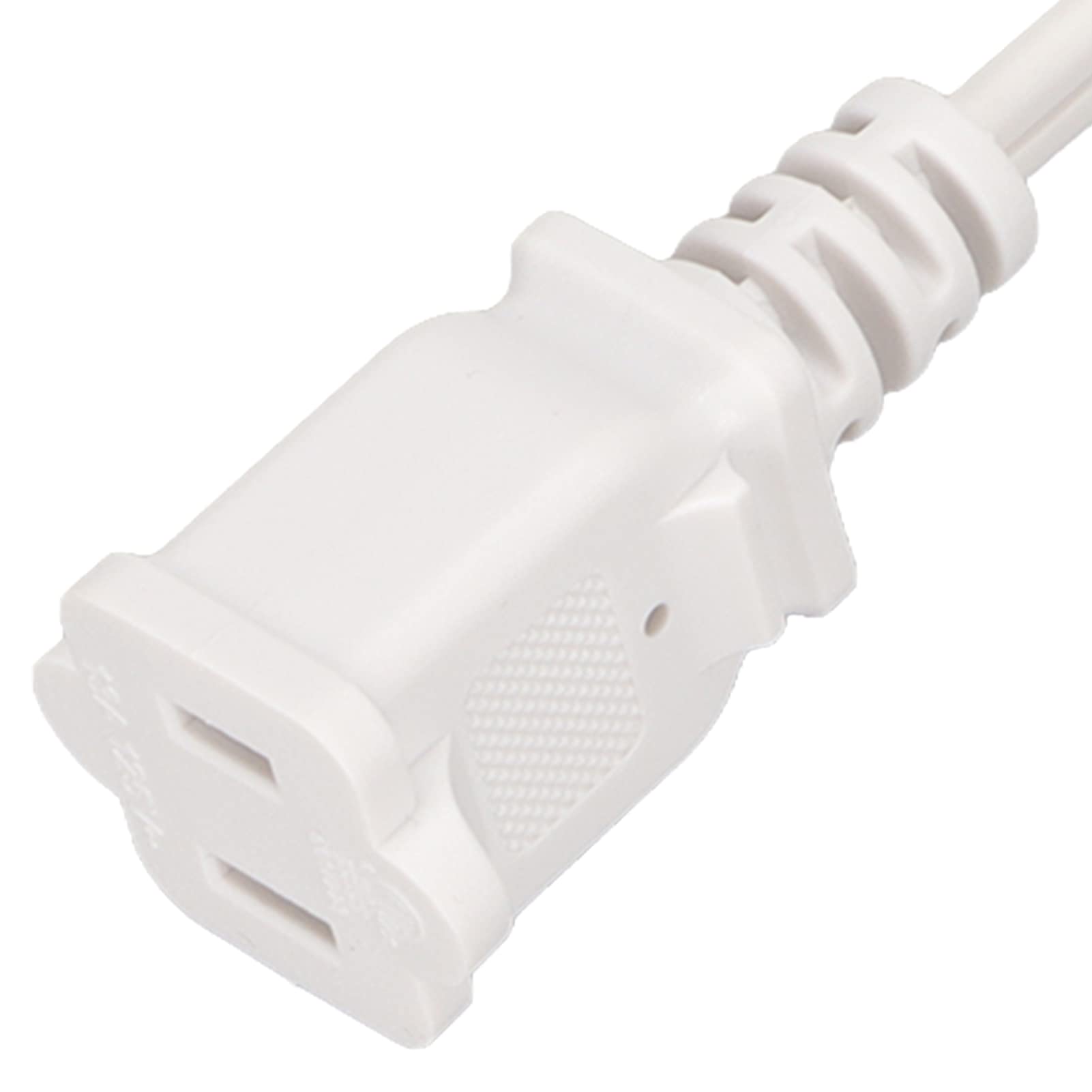 Cable de Extensión Coninterruptor de Encendido y Apagado, Ignífugo, Duradero, Portátil, de 2 Clavijas, Cable de Extensión (Blanco)