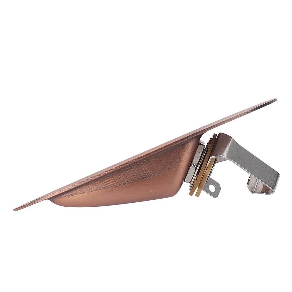 XIYANGJUAN - Conector de entrada para guitarra, cobre, color rojo, estilo barco, 1/4 pulgadas, con carga, salida de guitarra, casquillo para guitarra eléctrica Fender Strat Stratocaster (cobre rojo)