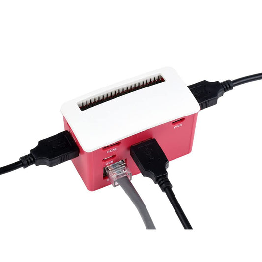 Coolwell - Caja de concentradores PoE Ethernet/USB compatible con Raspberry Pi Zero Series, con PoE/ETH/USB HUB HAT en el interior, compatible con 802.3af, incluye 3 puertos USB 2.0