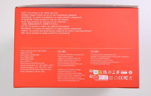 Fuente de Agua Inalámbrica Feelneedy Blanco Sensor de Movimiento Ultra Silenciosa para Mascotas 4L para Gatos y Perros