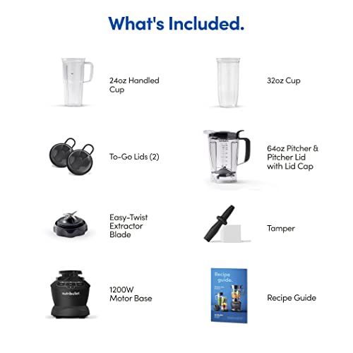 Batidora Nutribullet Negro Mate 1200W Combo