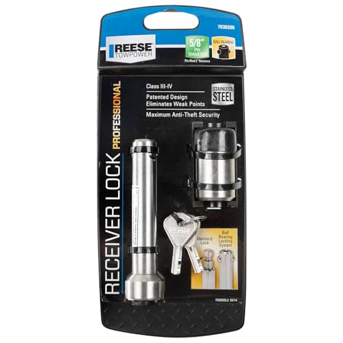 Candado Receptor Reese Towpower Acero Inoxidable Estilo DogBone 5/8 Pulgadas