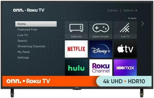 Televisión 43 Pulgadas ONN Smart TV 4K HDR Compatible con Alexa y Google Assistant Reacondicionada