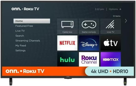 Televisión 43 Pulgadas ONN Smart TV 4K HDR Compatible con Alexa y Google Assistant Reacondicionada