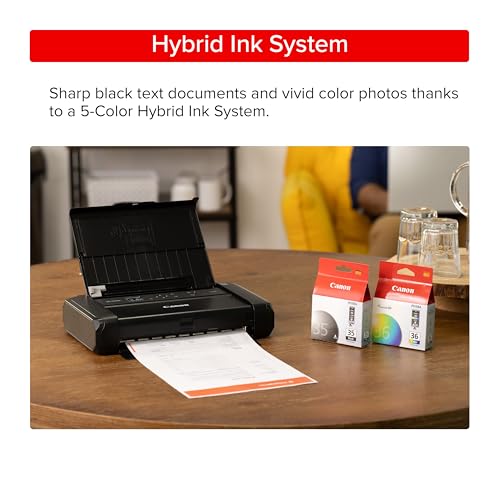 Canon PIXMA TR160 Impresora portátil inalámbrica, Bandeja de Papel de 50 Hojas y visualización de 1.44"