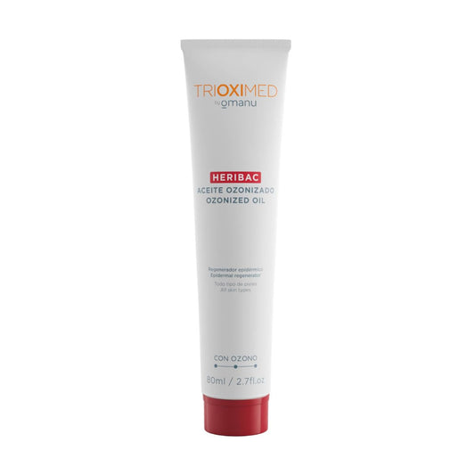 TRIOXIMED Aceite de Ozono Heribac 80 Ml | Auxiliar en heridas primer y segundo grado, como: pie y uña diabético y quirúrgicas | Hidrata la herida | Microbicida de alto espectro | Regeneración piel | Efecto antiinflamatorio | No genera resistencia microbia