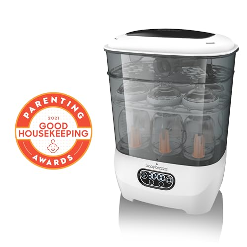 Baby Brezza - Esterilizador y secador de biberones de bebé avanzado - Máquina eléctrica de esterilización a vapor - Esterilización universal para todas las botellas: plástico + vidrio + chupetes +