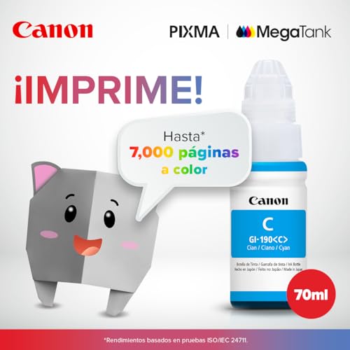 Canon Botella de Tinta GI-190 Cian 70ml