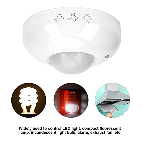 Detector Infrarrojo Yosoo 110v-240v Ajustable con Sensor Automático de Movimiento en Techo