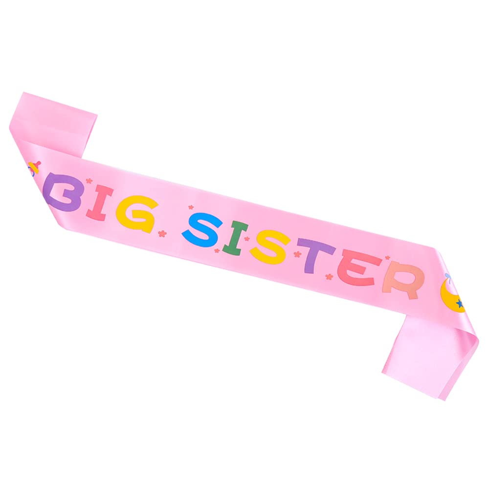 Topfunyy Banda para fiesta de bebé con manchas rosas para hermana mayor para decoración de fiesta