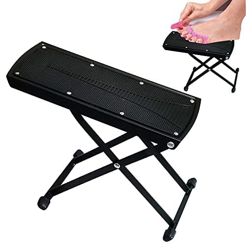 Reposapiés Ajustable ZtohPyo Blanco Plegable en 6 Alturas para Pedicuras en el Hogar