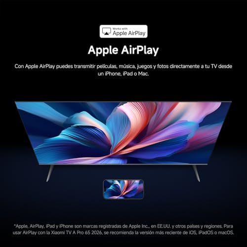 XIAOMI TV A Pro 65 2026 | 4K QLED Google TV | Dolby Audio DTS:X + DTS Virtual:X1 | Voice Control | HDR10+ | MEMC | Filmmaker Mode | Apple Airplay