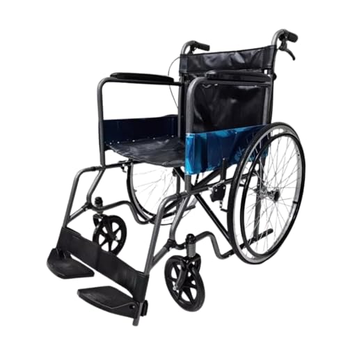 Silla de Ruedas Seven Mine Negra Asiento Ancho Adultos Mayores Confort Máximo