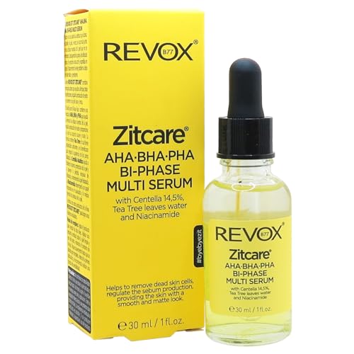REVOX B77 ZITCARE AHA BHA PHA SUERO MULTIFASE BIFASICO CON CENTELLA 14.5%, ARBOL DE TE Y NIACINAMIDA 30MILILITROS