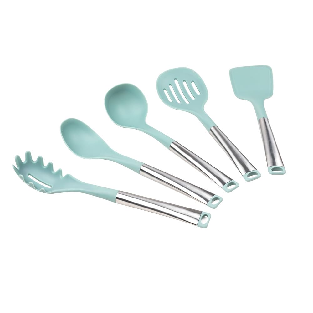 JADECOOK Bateria De Cocina Jade Chef Plus 6 Capas de Recubrimiento Antiadherente Utensilios Sartenes Cacerola 22 Piezas Juego de Bateria de Cocina Set de Ollas Sarten Comal