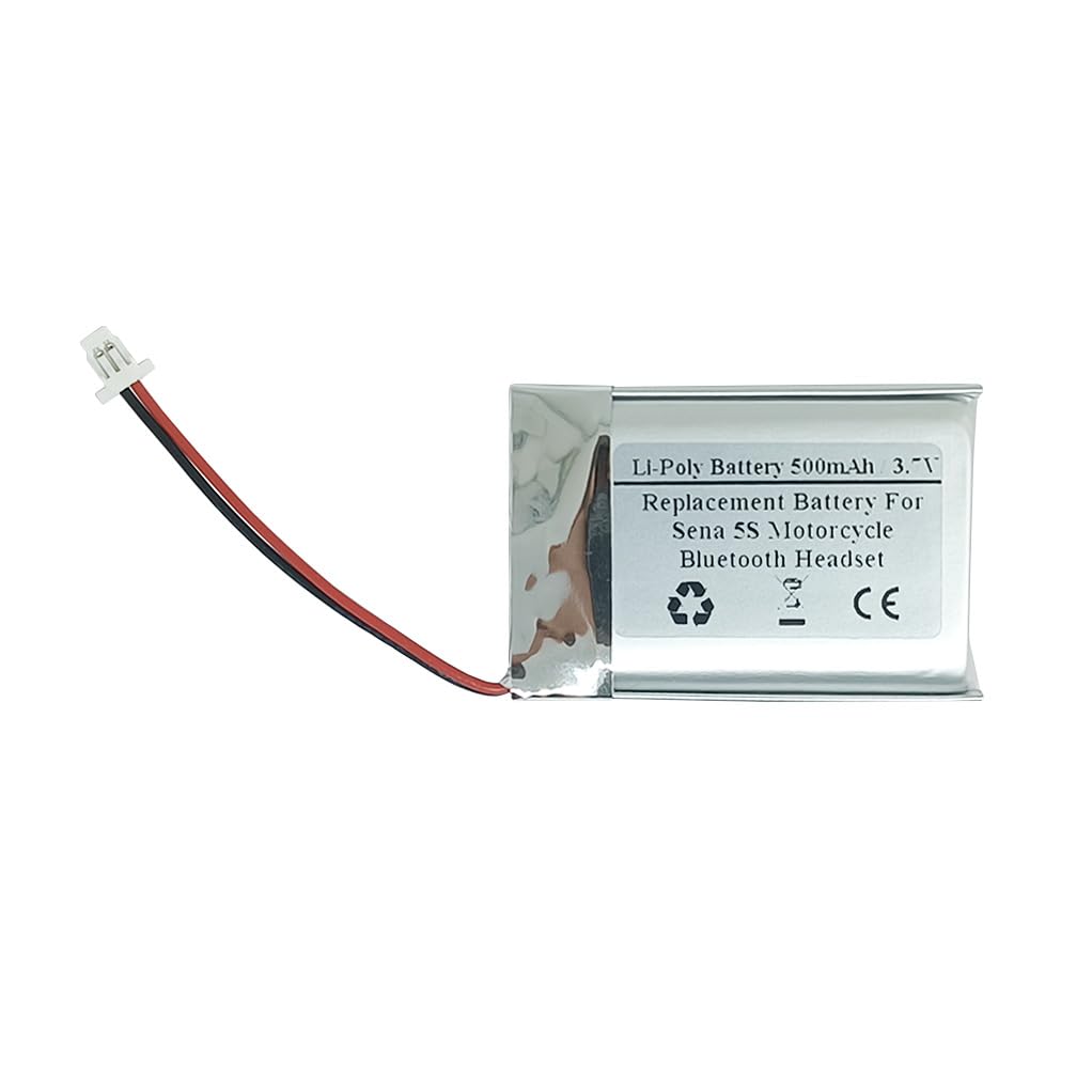 Batería de Repuesto STARTONG 500 mAh y 3.7 V para Auriculares Bluetooth Sena 5S en Casco de Motocicleta Intercomunicador Modelo CP-SN5S