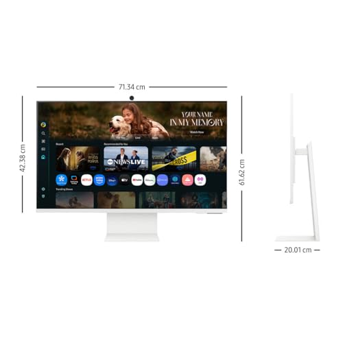 Samsung 32" Smart Monitor M80F 4K AI, Smart TV Apps, Conversión 4K AI, Optimizador de imágenes, Knox Security LS32FM801ULXZX