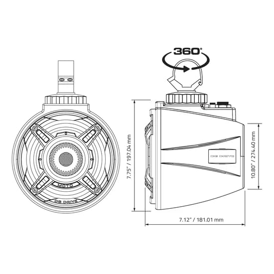 Altavoces de Torre Db Drive WDX Moto Marina 6.5 pulg