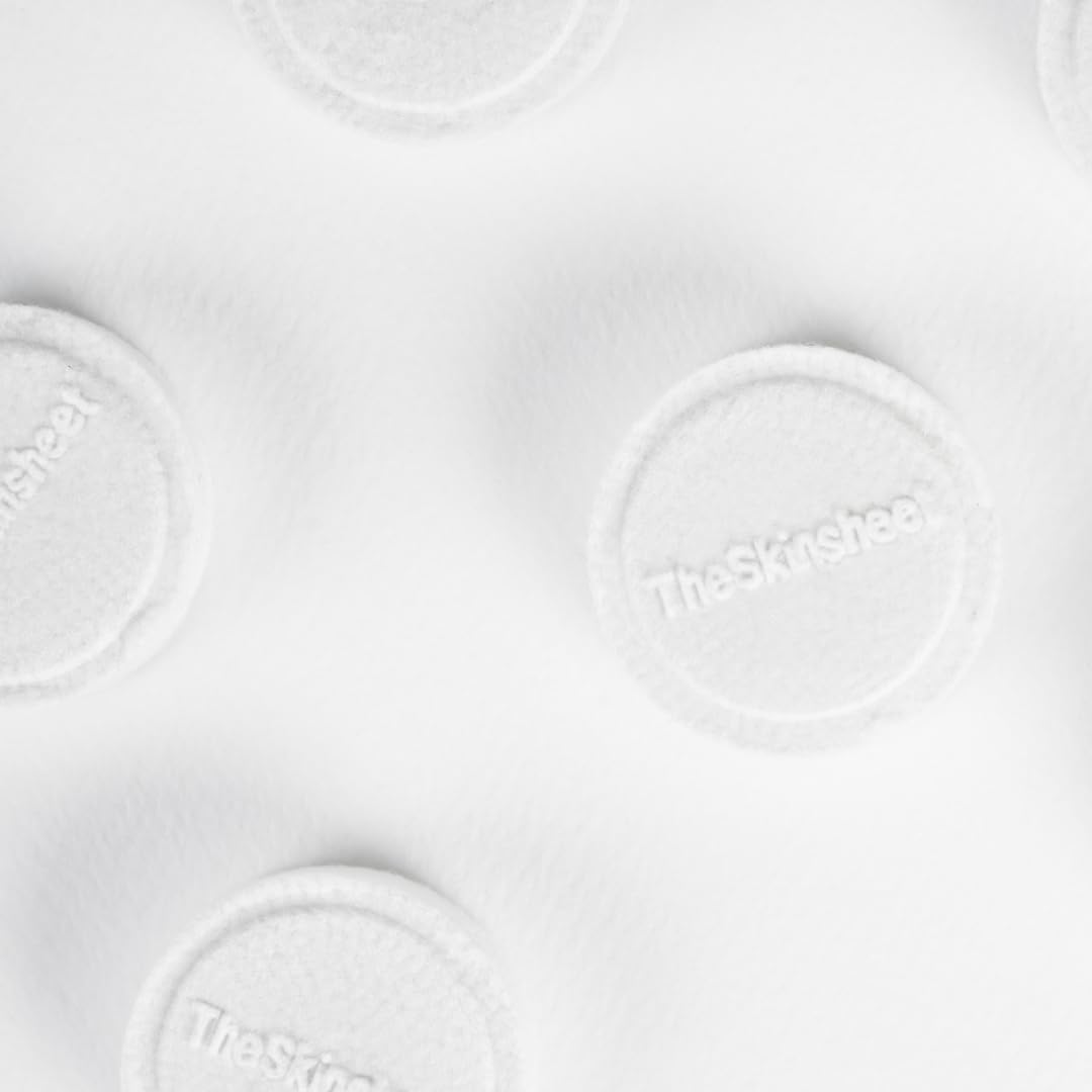 The Skinsheet Monedas limpiadoras, toallas para la piel, toallas faciales de viaje, toallitas limpiadoras faciales, ultra suaves, aprobadas por dermatólogos, 100% algodón de base biológica, fabricada
