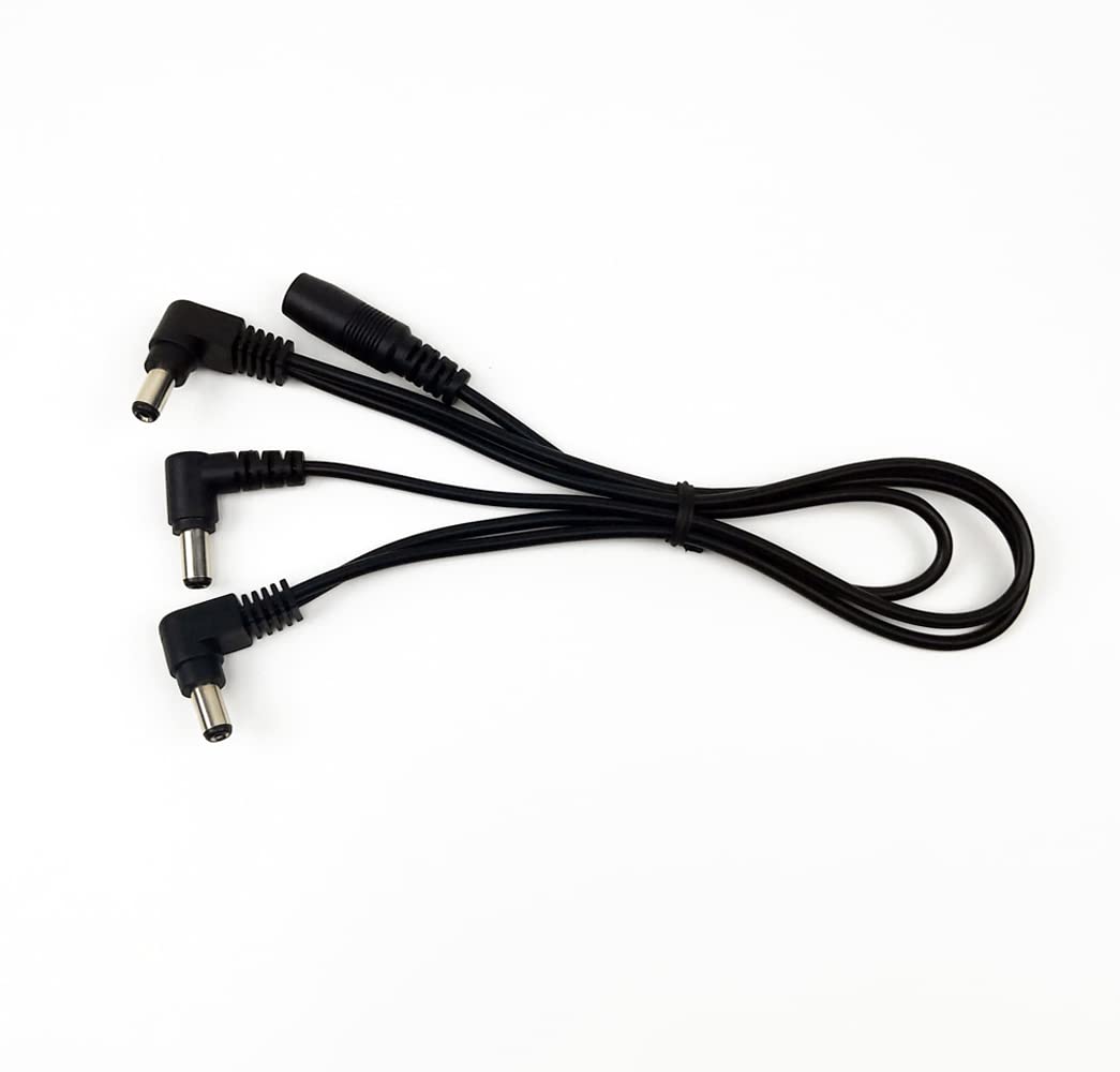 Godtone - Cable de alimentación de cadena de margaritas de 3 vías DC para adaptador de fuente de alimentación de pedal de guitarra