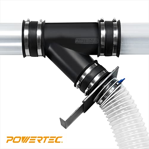 Manga Flexible POWERTEC 70149 para Control de Polvo 4 Pulgadas con Abrazaderas