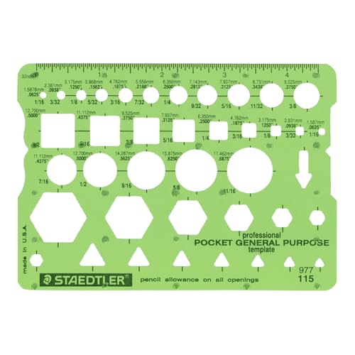 Plantilla Técnica de Dibujo Staedtler Verde 977 115 02