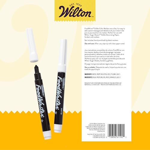 Marcadores de Tinta Comestible Wilton Negra Paquete de 2
