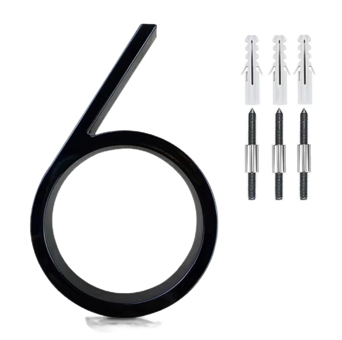 Números para Casa Modernos 5 Pulgadas con Kit de Uñas Fácil de Instalar para Exterior