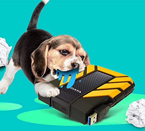 Disco Duro Externo ADATA Amarillo Resistente a Golpes, Agua y Polvo 2 TB Grado Militar