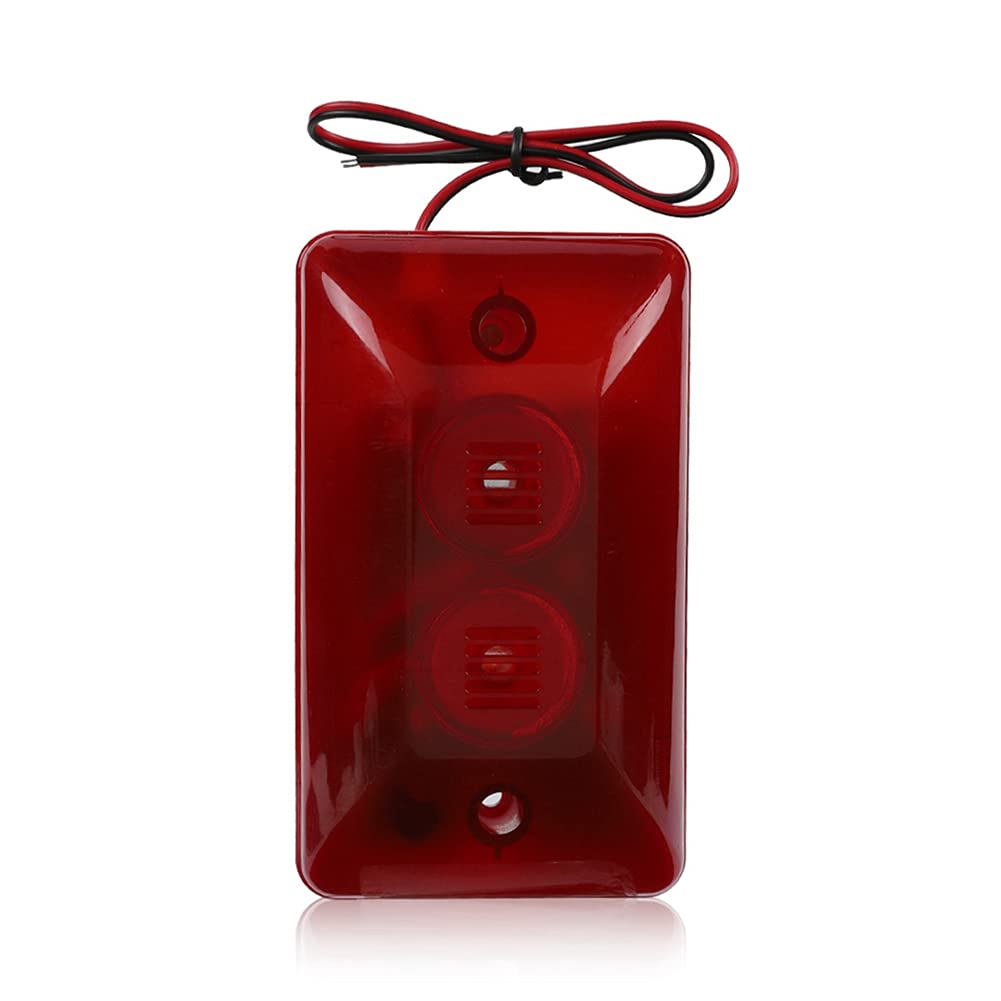 Sirena de Alarma 12V 15W con Luz Flash 120dB para Casa, Empresa y Comunidad
