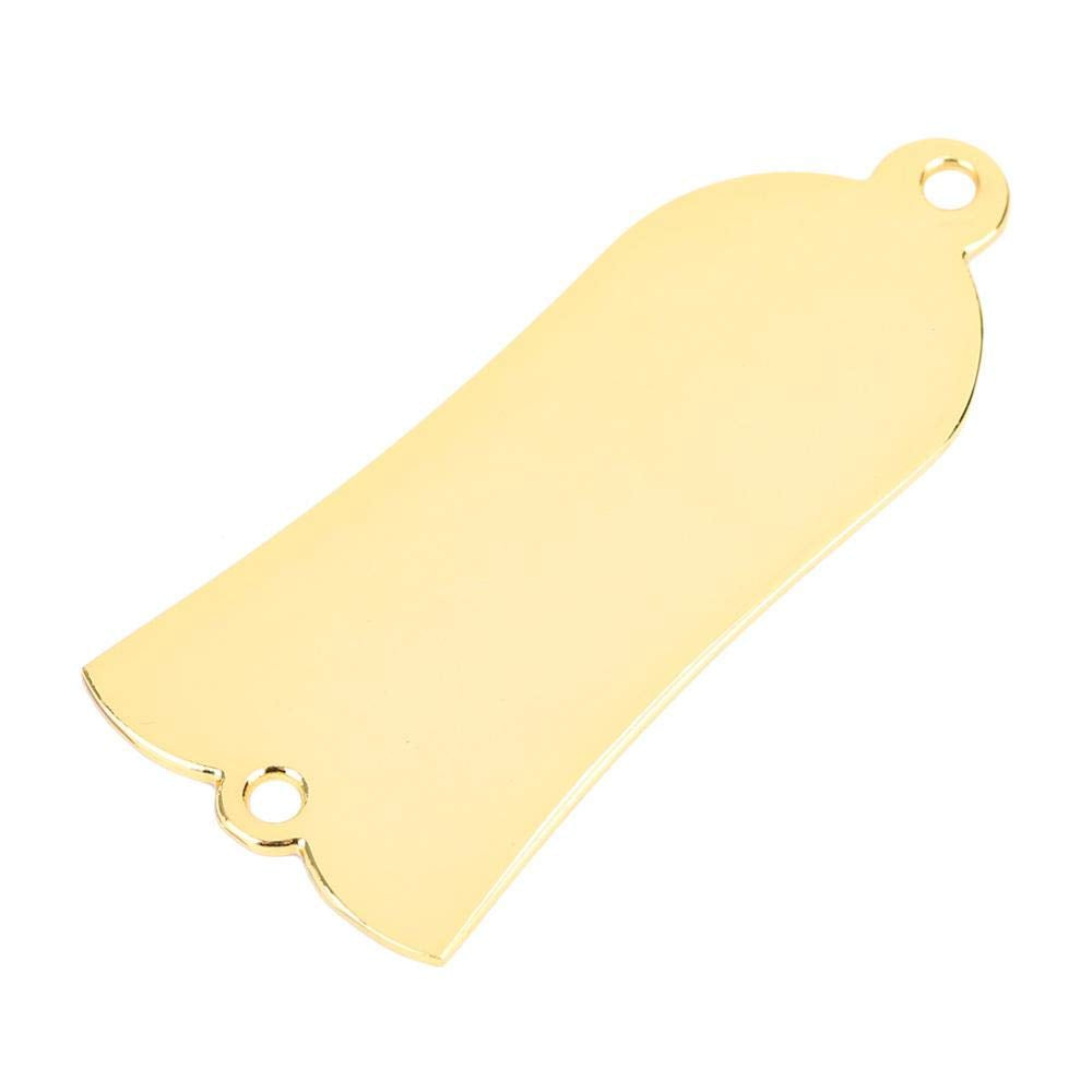 Guitarra Truss Rod Cover,Cubierta de Varilla de Armadura de Metal en Forma de Campana Guitarra Truss Rod Cover 2 Agujeros con Tornillos para Parte de Reemplazo de Bajos de Guitarra(Oro)