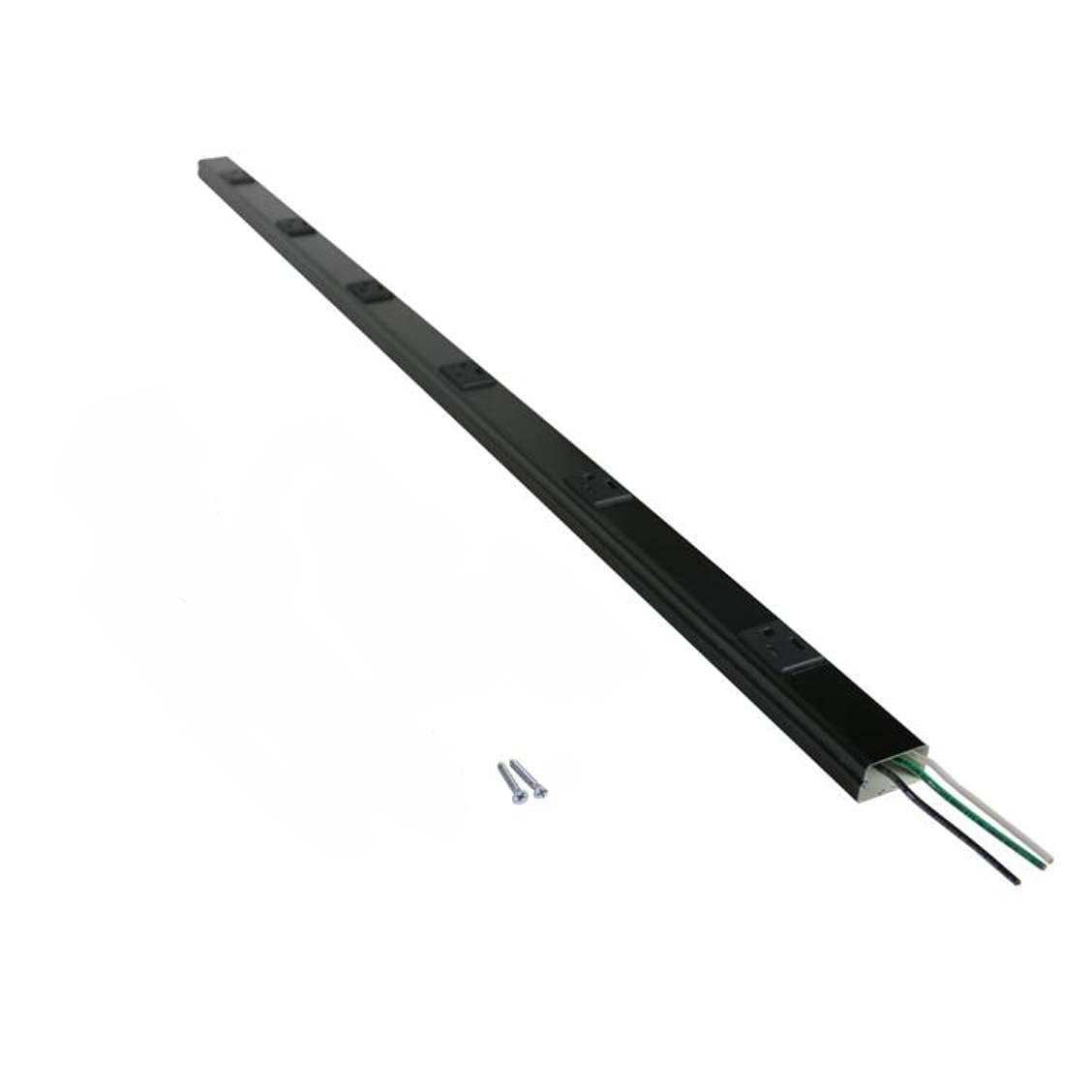 Legrand - Wiremold Plugmold Serie 2000 Sistema de Salida múltiple de Acero Resistente a manipulaciones, 3 pies, Negro (BK20GB306TR)
