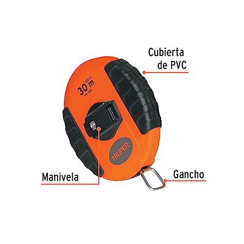 Cinta Métrica Metálica Pretul PRO-30ME 30 m con Carcasa Plástica