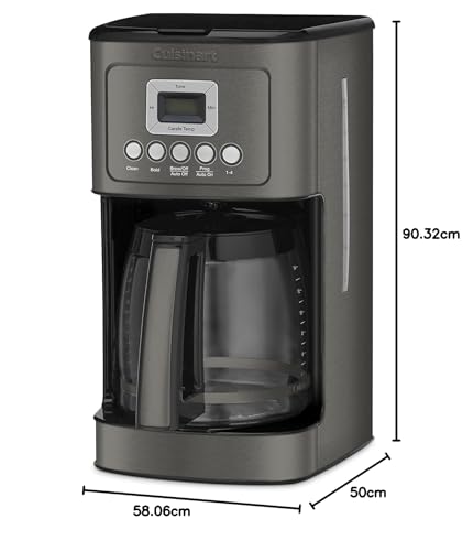 Cuisinart DCC-3200BKSP1 Perfectemp CoffeeMaker Coffee Maker, 14 Cup, Black Stainless Steel