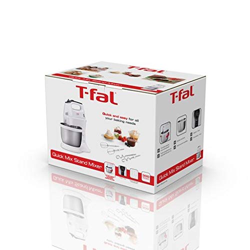 Batidora de Pedestal T-Fal Blanco Quick Mix 300W 3.5L 5 Velocidades Turbo